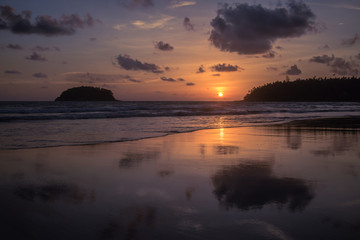 Fototapeta na wymiar Kata Beach in Sunset