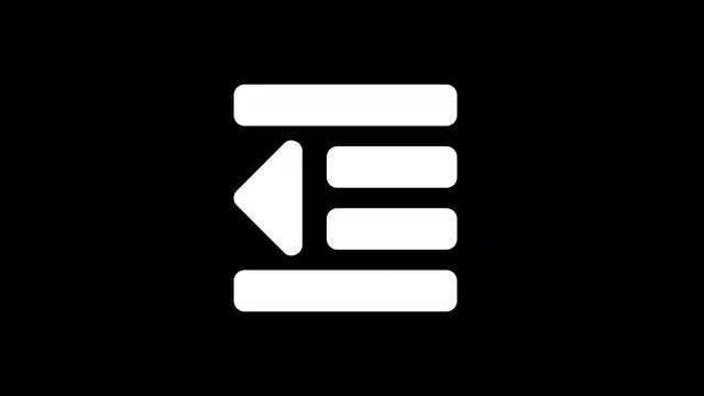 From the Glitch effect arises outdent symbol. Then the TV turns off. Alpha channel Premultiplied - Matted with color black