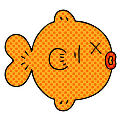 quirky comic book style cartoon fish