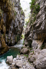 Fototapeta na wymiar Cares Canyon. Picos de Europa National Park, Le—n province, Castilla-Le—n, Spain