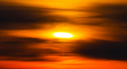 Beautiful sunset with colorful clouds