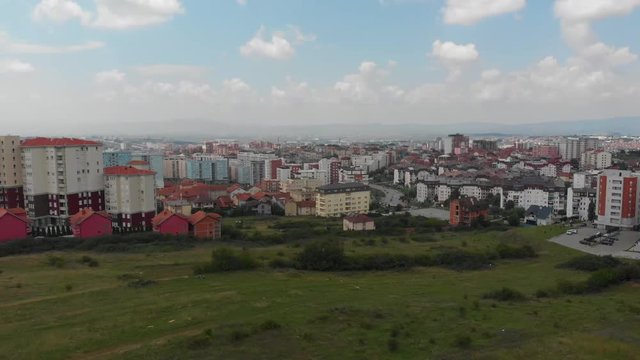 Aerial Serbia Kosovo Pristina June 2018 Sunny Day Mavic Air  Aerial video of downtown Pristina in Serbia on a beautiful sunny day.