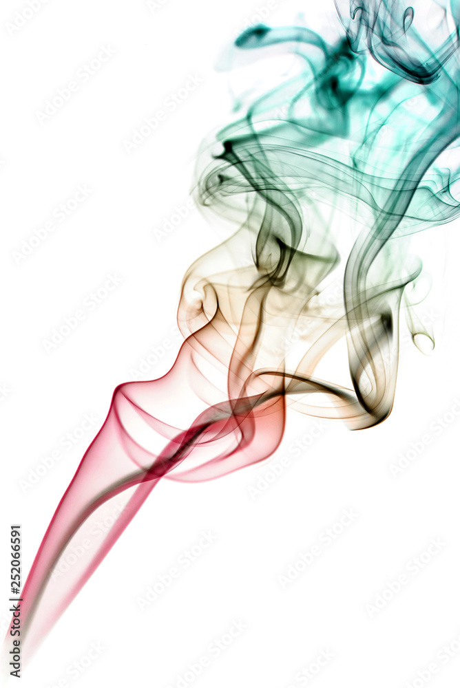 Wall mural abstract smoke isolated on dark background