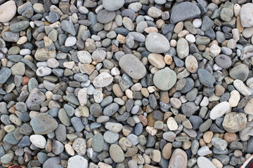abstract background with round pebble stones gray