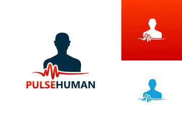 Pulse Human Logo Template Design Vector, Emblem, Design Concept, Creative Symbol, Icon