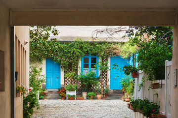 RENNES, FRANCE - April 28, 2018: Street view of downtown in Rennes, France