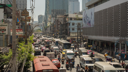 View of Bangkong City at rush hour