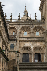 Fototapeta na wymiar Santiago de Compostela cathedral facade detail