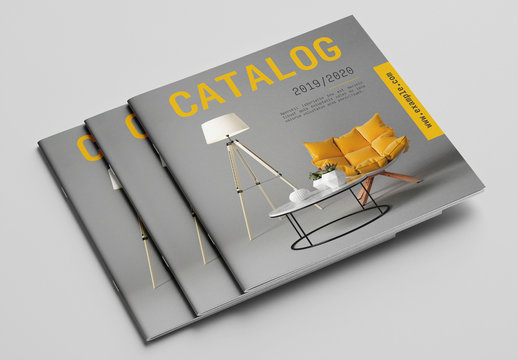Product Catalog Layout with Orange Accents
