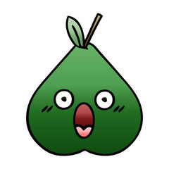 gradient shaded cartoon pear