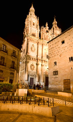 Fototapeta na wymiar Casa de las conchas,clerecia,universidad pontificia de salamanca,Salamanca,Castilla-Leon,Spain