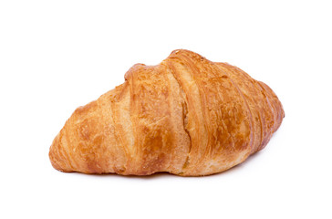  Fresh buttery croissant isolated on white background