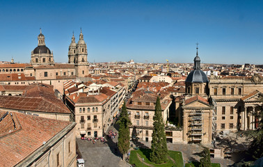 Fototapeta na wymiar Clerecia, Universidad Pontificia de Salamanca,vista ciudad,Salamanca,Castilla-Leon,Spain