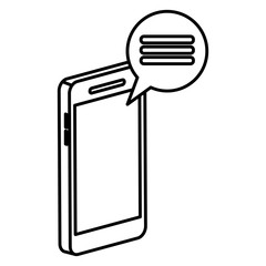 smartphone with speech bubble