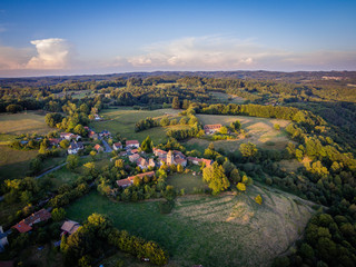Lentillac village in the Segala region in France