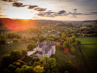 Montal castle in Dordogne valley close to Saint cere - obrazy, fototapety, plakaty