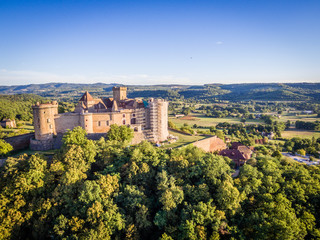 Fototapeta na wymiar Castelnau castle in Dordogne valley in France