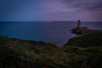 Petit minou lighthouse at dusk in France in the summer