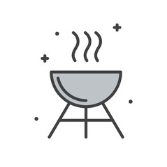 BBq line icon for graphic and web design, Modern simple vector sign. Internet concept. Trendy symbol for website design web button or mobile app.