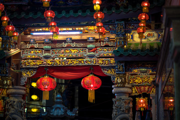 Chinese lantern in one of the temple in Thailand