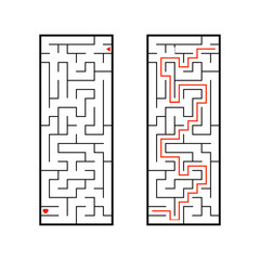 Abstact labyrinth. Game for kids. Puzzle for children. Maze conundrum. Vector illustration.