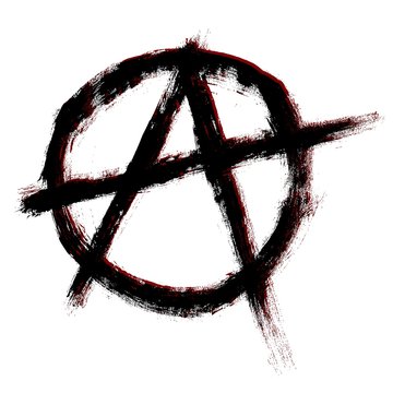 Anarchy Symbol. Vector Sign. Vector Illustration.