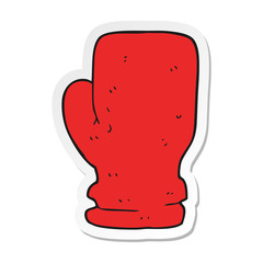 sticker of a cartoon boxing glove