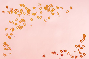 Pink background with stars