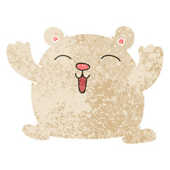 quirky retro illustration style cartoon funny polar bear