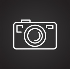 CAmera line icon for graphic and web design, Modern simple vector sign. Internet concept. Trendy symbol for website design web button or mobile app.