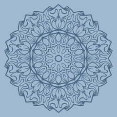 Decorative Round Lace Ornate Mandala. Vintage Vector Pattern For Print. Pastel color