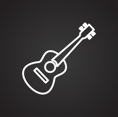 Guitar line icon for graphic and web design, Modern simple vector sign. Internet concept. Trendy symbol for website design web button or mobile app.