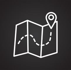 Route line icon for graphic and web design, Modern simple vector sign. Internet concept. Trendy symbol for website design web button or mobile app.