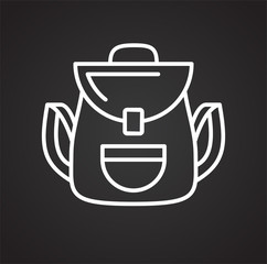 Backpack line icon for graphic and web design, Modern simple vector sign. Internet concept. Trendy symbol for website design web button or mobile app.