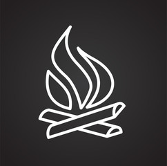 Campfire icon for graphic and web design, Modern simple vector sign. Internet concept. Trendy symbol for website design web button or mobile app.