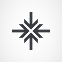 Four Arrow Pointinf to the Center, arrow icon
