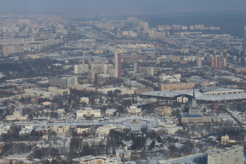 View of the Exhibition of VDNH from the Ostankino Tower