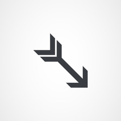 Indian Arrow Pointing Down, arrow icon