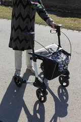 Obraz premium senior lady with rollator