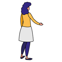 beautiful and young woman character