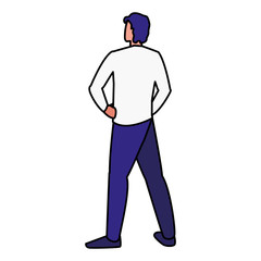 young and casual man character