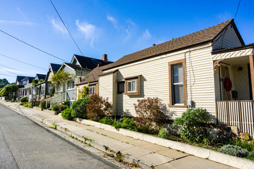 Pacific Grove residential street, Monterey bay area, California