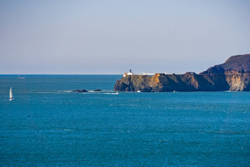 Fototapeta na wymiar Point Bonita Lighthouse and Marin Headlands, San Francisco, California