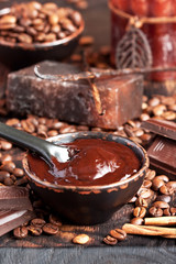 Chocolate (coffee) spa products and aromatherapy