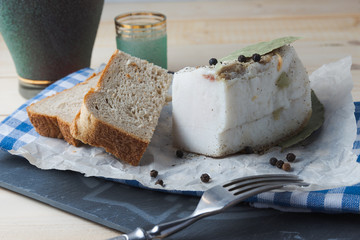 Pork lard with rye bread