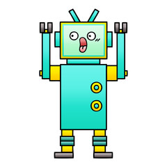 gradient shaded cartoon robot