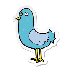 sticker of a cartoon bird