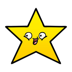 gradient shaded cartoon gold star