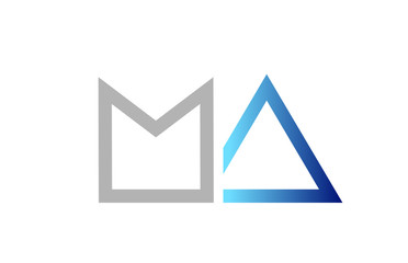 blue grey alphabet letter logo combination design