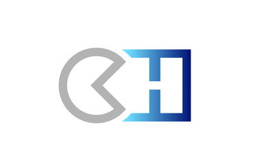 blue grey alphabet letter logo combination design